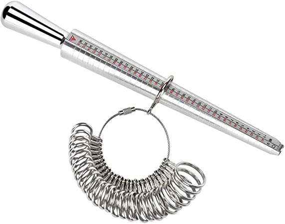 Kit de escalas para calcular medida anillo. Calibres para anillos.