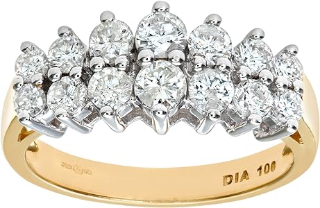 anillo oro y 14 diamante